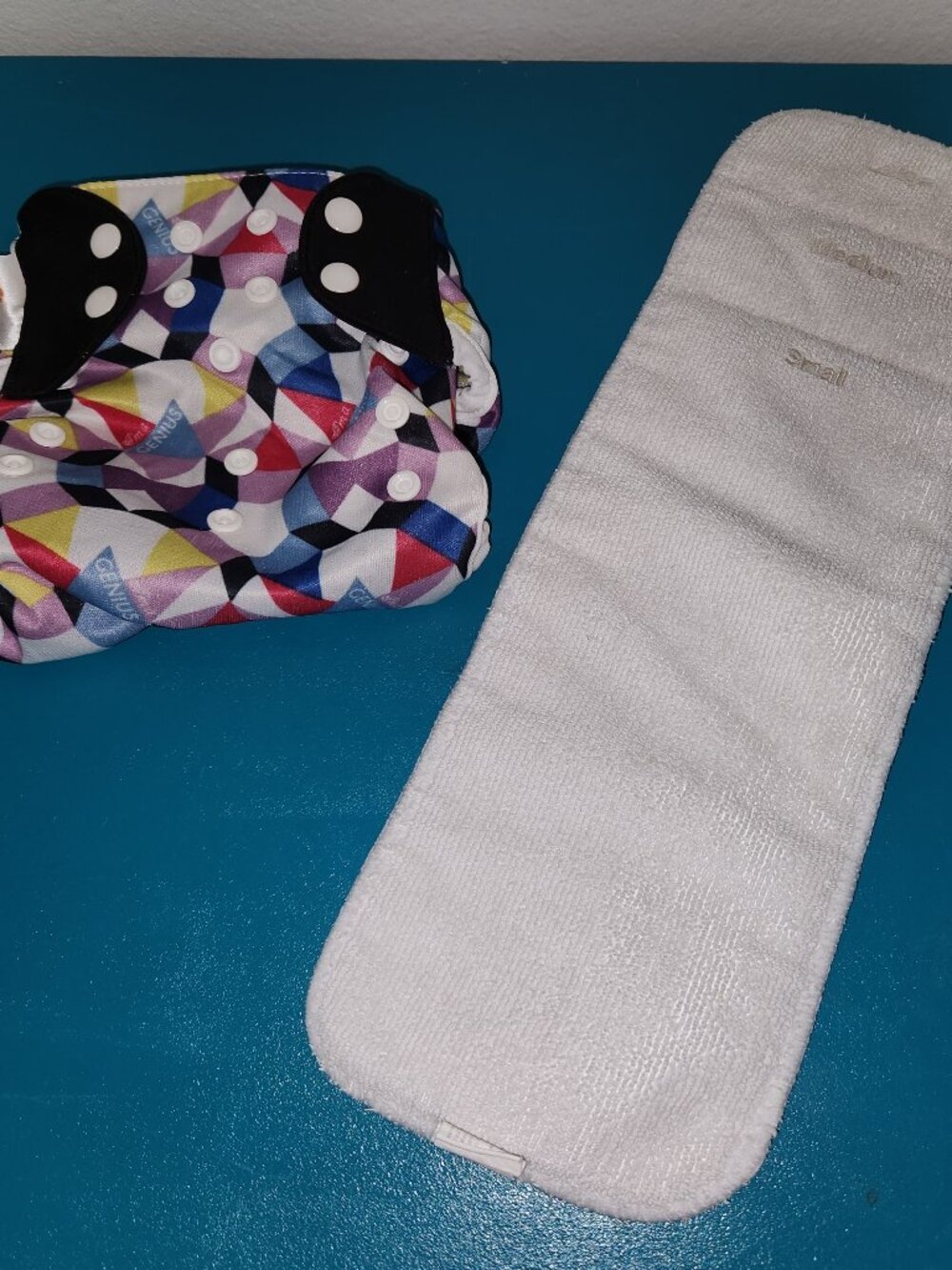 Flip One Size Reusable Cloth Diaper Cover with Flip Insert Geometric Print Baby